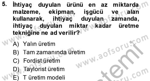 Yeni Teknolojiler ve Çalışma Hayatı Dersi 2014 - 2015 Yılı (Final) Dönem Sonu Sınav Soruları 5. Soru