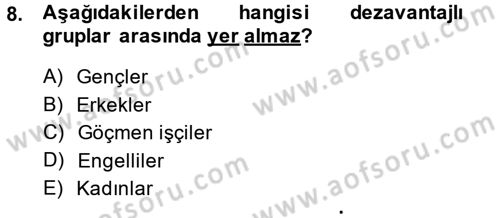 Yeni Teknolojiler ve Çalışma Hayatı Dersi 2014 - 2015 Yılı (Final) Dönem Sonu Sınav Soruları 8. Soru