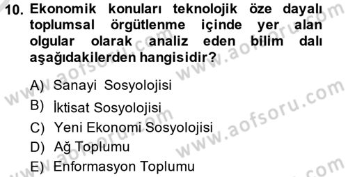 Yeni Teknolojiler ve Çalışma Hayatı Dersi 2014 - 2015 Yılı Tek Ders Sınav Soruları 10. Soru
