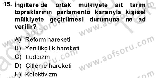 Yeni Teknolojiler ve Çalışma Hayatı Dersi 2014 - 2015 Yılı Tek Ders Sınav Soruları 15. Soru
