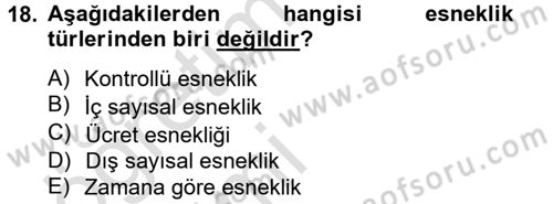 Yeni Teknolojiler ve Çalışma Hayatı Dersi 2014 - 2015 Yılı Tek Ders Sınav Soruları 18. Soru