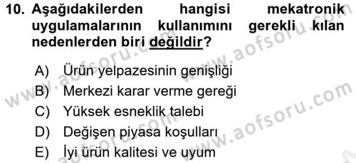Yeni Teknolojiler ve Çalışma Hayatı Dersi 2015 - 2016 Yılı (Vize) Ara Sınav Soruları 10. Soru