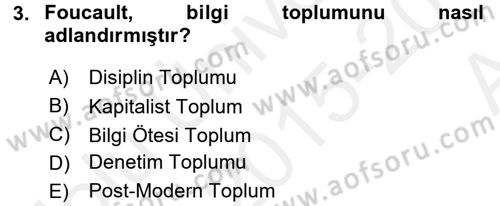 Yeni Teknolojiler ve Çalışma Hayatı Dersi 2015 - 2016 Yılı (Vize) Ara Sınav Soruları 3. Soru