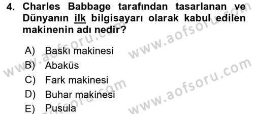 Yeni Teknolojiler ve Çalışma Hayatı Dersi 2015 - 2016 Yılı (Vize) Ara Sınav Soruları 4. Soru