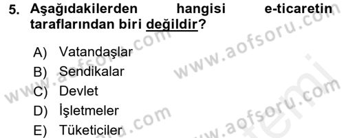 Yeni Teknolojiler ve Çalışma Hayatı Dersi 2015 - 2016 Yılı (Vize) Ara Sınav Soruları 5. Soru