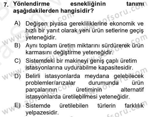 Yeni Teknolojiler ve Çalışma Hayatı Dersi 2015 - 2016 Yılı (Vize) Ara Sınav Soruları 7. Soru