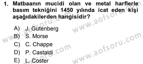 Yeni Teknolojiler ve Çalışma Hayatı Dersi 2015 - 2016 Yılı (Final) Dönem Sonu Sınav Soruları 1. Soru