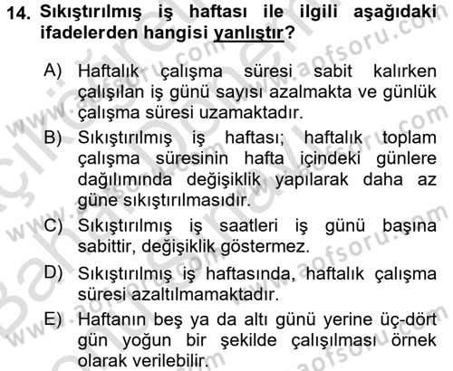 Yeni Teknolojiler ve Çalışma Hayatı Dersi 2015 - 2016 Yılı (Final) Dönem Sonu Sınav Soruları 14. Soru