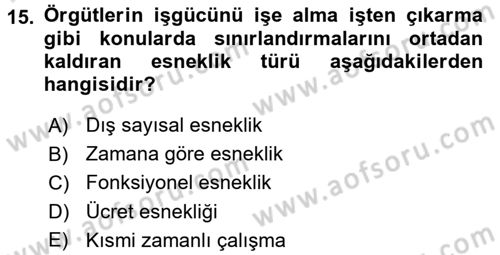 Yeni Teknolojiler ve Çalışma Hayatı Dersi 2015 - 2016 Yılı (Final) Dönem Sonu Sınav Soruları 15. Soru