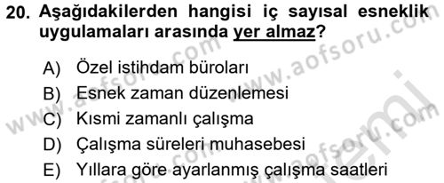 Yeni Teknolojiler ve Çalışma Hayatı Dersi 2015 - 2016 Yılı (Final) Dönem Sonu Sınav Soruları 20. Soru
