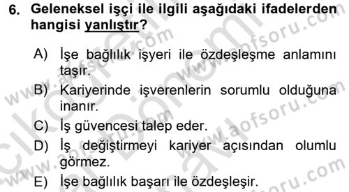 Yeni Teknolojiler ve Çalışma Hayatı Dersi 2015 - 2016 Yılı (Final) Dönem Sonu Sınav Soruları 6. Soru