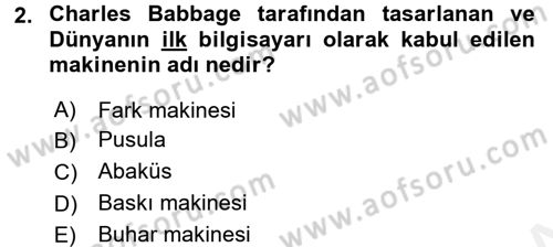 Yeni Teknolojiler ve Çalışma Hayatı Dersi 2015 - 2016 Yılı Tek Ders Sınav Soruları 2. Soru