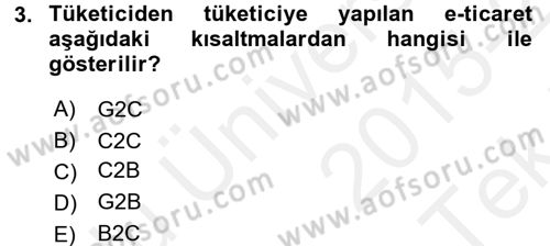 Yeni Teknolojiler ve Çalışma Hayatı Dersi 2015 - 2016 Yılı Tek Ders Sınav Soruları 3. Soru