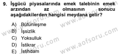 Yeni Teknolojiler ve Çalışma Hayatı Dersi 2015 - 2016 Yılı Tek Ders Sınav Soruları 9. Soru