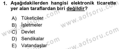 Yeni Teknolojiler ve Çalışma Hayatı Dersi 2016 - 2017 Yılı 3 Ders Sınav Soruları 1. Soru