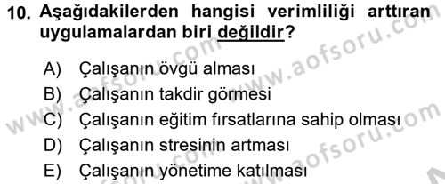 Yeni Teknolojiler ve Çalışma Hayatı Dersi 2016 - 2017 Yılı 3 Ders Sınav Soruları 10. Soru