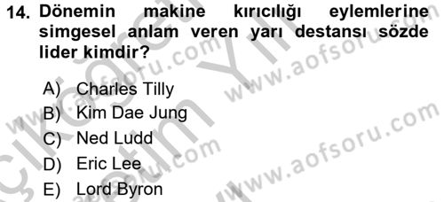 Yeni Teknolojiler ve Çalışma Hayatı Dersi 2016 - 2017 Yılı 3 Ders Sınav Soruları 14. Soru