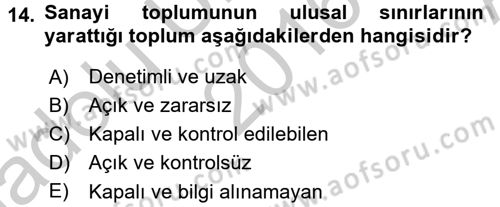 Yeni Teknolojiler ve Çalışma Hayatı Dersi 2016 - 2017 Yılı (Vize) Ara Sınav Soruları 14. Soru