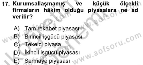 Yeni Teknolojiler ve Çalışma Hayatı Dersi 2016 - 2017 Yılı (Vize) Ara Sınav Soruları 17. Soru
