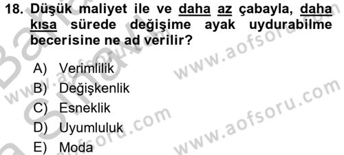 Yeni Teknolojiler ve Çalışma Hayatı Dersi 2016 - 2017 Yılı (Vize) Ara Sınav Soruları 18. Soru
