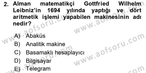 Yeni Teknolojiler ve Çalışma Hayatı Dersi 2016 - 2017 Yılı (Vize) Ara Sınav Soruları 2. Soru
