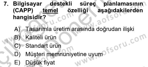 Yeni Teknolojiler ve Çalışma Hayatı Dersi 2016 - 2017 Yılı (Vize) Ara Sınav Soruları 7. Soru