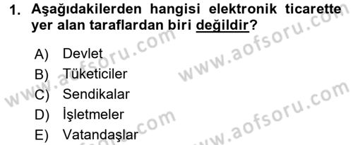 Yeni Teknolojiler ve Çalışma Hayatı Dersi 2016 - 2017 Yılı (Final) Dönem Sonu Sınav Soruları 1. Soru