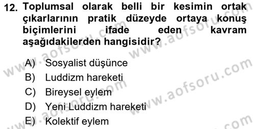 Yeni Teknolojiler ve Çalışma Hayatı Dersi 2016 - 2017 Yılı (Final) Dönem Sonu Sınav Soruları 12. Soru