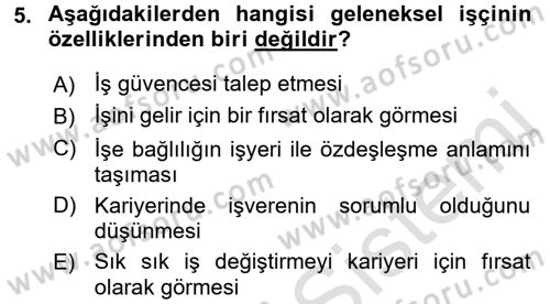 Yeni Teknolojiler ve Çalışma Hayatı Dersi 2016 - 2017 Yılı (Final) Dönem Sonu Sınav Soruları 5. Soru
