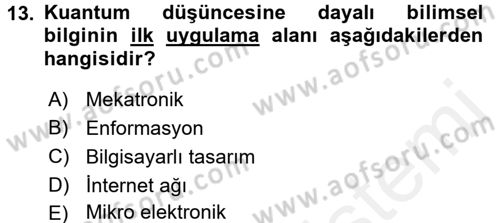 Yeni Teknolojiler ve Çalışma Hayatı Dersi 2017 - 2018 Yılı (Vize) Ara Sınav Soruları 13. Soru