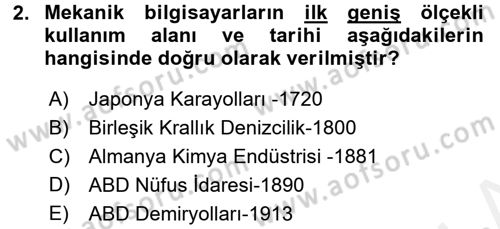 Yeni Teknolojiler ve Çalışma Hayatı Dersi 2017 - 2018 Yılı (Vize) Ara Sınav Soruları 2. Soru