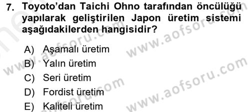 Yeni Teknolojiler ve Çalışma Hayatı Dersi 2017 - 2018 Yılı (Vize) Ara Sınav Soruları 7. Soru