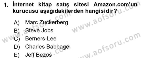 Yeni Teknolojiler ve Çalışma Hayatı Dersi 2017 - 2018 Yılı (Final) Dönem Sonu Sınav Soruları 1. Soru