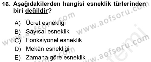 Yeni Teknolojiler ve Çalışma Hayatı Dersi 2017 - 2018 Yılı (Final) Dönem Sonu Sınav Soruları 16. Soru
