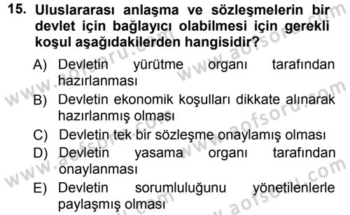Sosyal Güvenlik Dersi 2012 - 2013 Yılı (Final) Dönem Sonu Sınav Soruları 15. Soru
