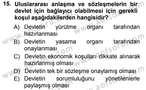 Sosyal Güvenlik Dersi 2013 - 2014 Yılı Tek Ders Sınav Soruları 15. Soru