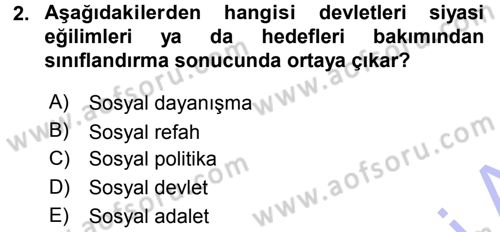 Sosyal Güvenlik Dersi 2015 - 2016 Yılı (Final) Dönem Sonu Sınav Soruları 2. Soru