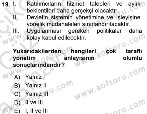 Sosyal Güvenlik Dersi 2017 - 2018 Yılı (Vize) Ara Sınav Soruları 19. Soru