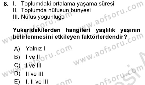 Sosyal Güvenlik Dersi 2017 - 2018 Yılı (Vize) Ara Sınav Soruları 8. Soru
