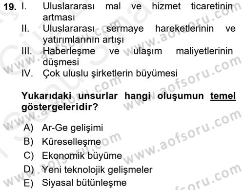 Sosyal Güvenlik Dersi 2017 - 2018 Yılı (Final) Dönem Sonu Sınav Soruları 19. Soru