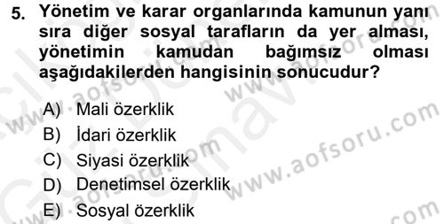 Sosyal Güvenlik Dersi 2017 - 2018 Yılı (Final) Dönem Sonu Sınav Soruları 5. Soru
