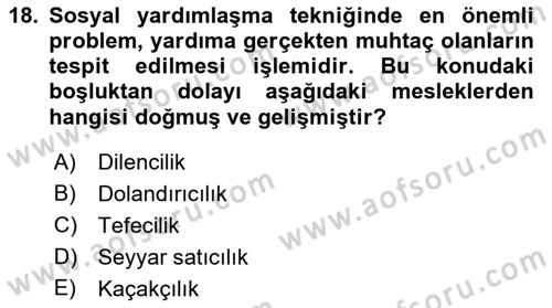 Sosyal Güvenlik Dersi 2018 - 2019 Yılı (Vize) Ara Sınav Soruları 18. Soru