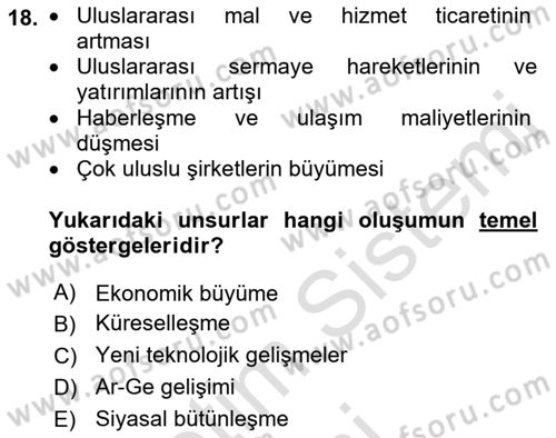 Sosyal Güvenlik Dersi 2019 - 2020 Yılı (Final) Dönem Sonu Sınav Soruları 18. Soru