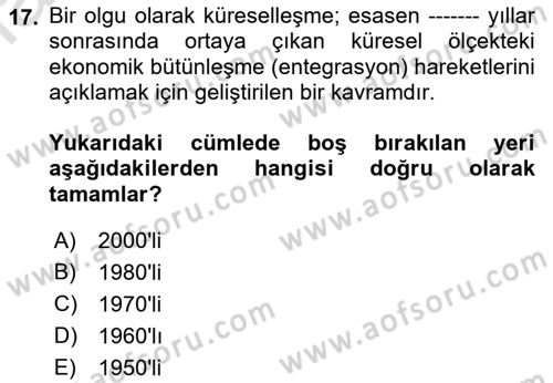 Sosyal Güvenlik Dersi 2021 - 2022 Yılı (Final) Dönem Sonu Sınavı 17. Soru