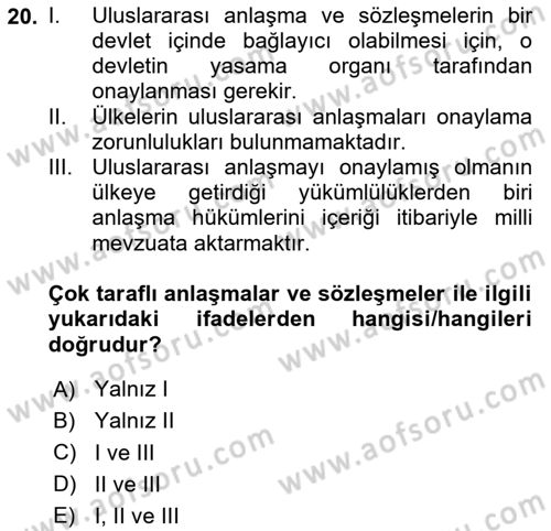 Sosyal Güvenlik Dersi 2024 - 2025 Yılı (Final) Dönem Sonu Sınav Soruları 20. Soru