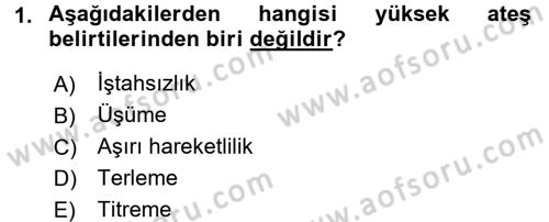 Hasta Çocukların Gelişimi Ve Eğitimi Dersi 2015 - 2016 Yılı (Vize) Ara Sınav Soruları 1. Soru