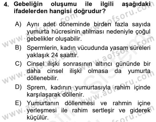 Çocuk Gelişimde Normal Ve Atipik Gelişim Dersi 2017 - 2018 Yılı (Vize) Ara Sınavı 4. Soru