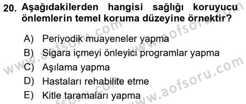 Çocuk Gelişimde Normal Ve Atipik Gelişim Dersi 2020 - 2021 Yılı Yaz Okulu Sınavı 20. Soru