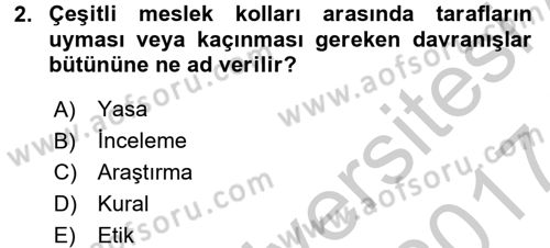 Çocuk Gelişiminde Normal Ve Atipik Gelişim Dersi 2016 - 2017 Yılı (Vize) Ara Sınav Soruları 2. Soru