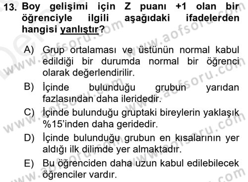 Öğretimde Planlama Ve Değerlendirme Dersi 2017 - 2018 Yılı 3 Ders Sınav Soruları 13. Soru